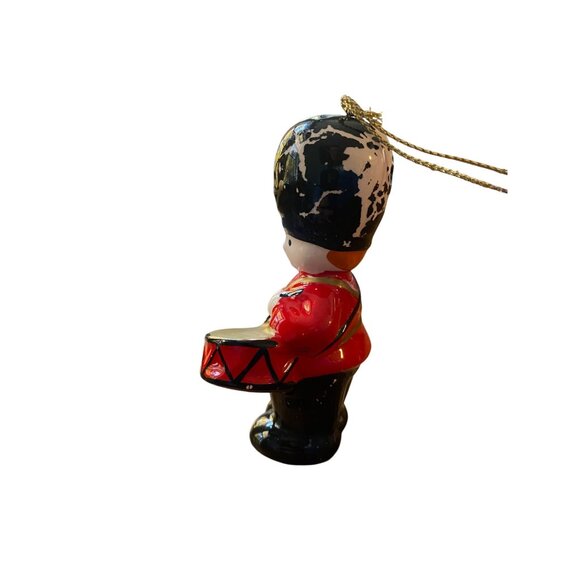 Vintage 1986 LW Rice Toy Soldier Christmas Ornament/Shaker Red & Black Guardsman - Picture 2 of 5
